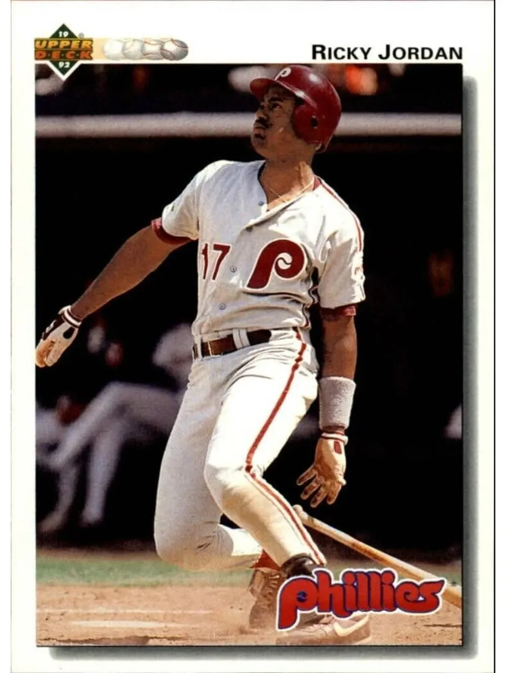 Ricky Jordan 1992 Upper Deck MLB #106 Baseball Card Philadelphia Phillies